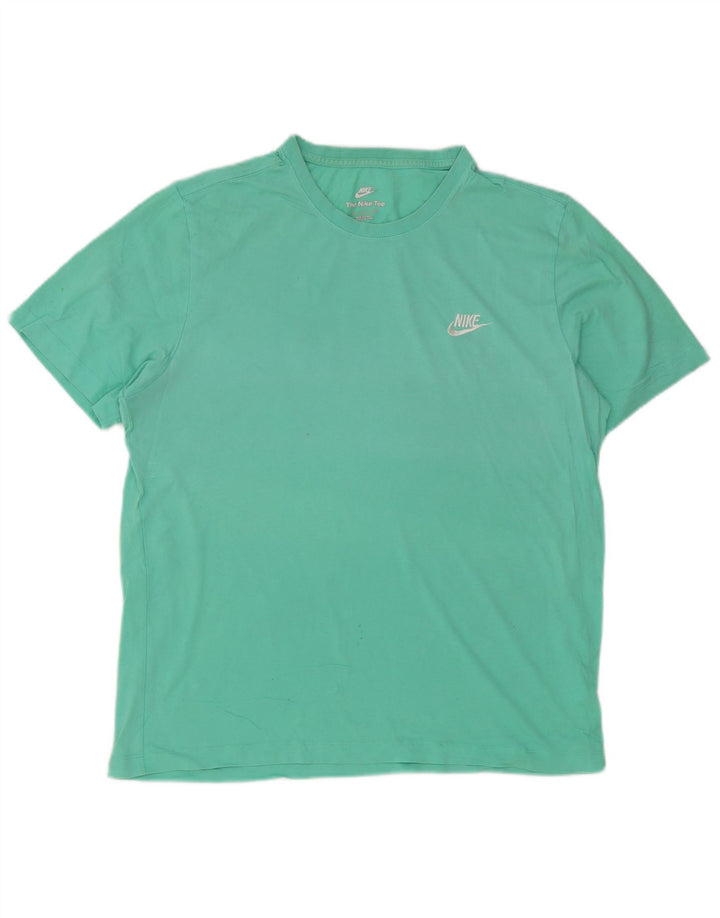 Nike T-shirt top til mænd XL turkis bomuld