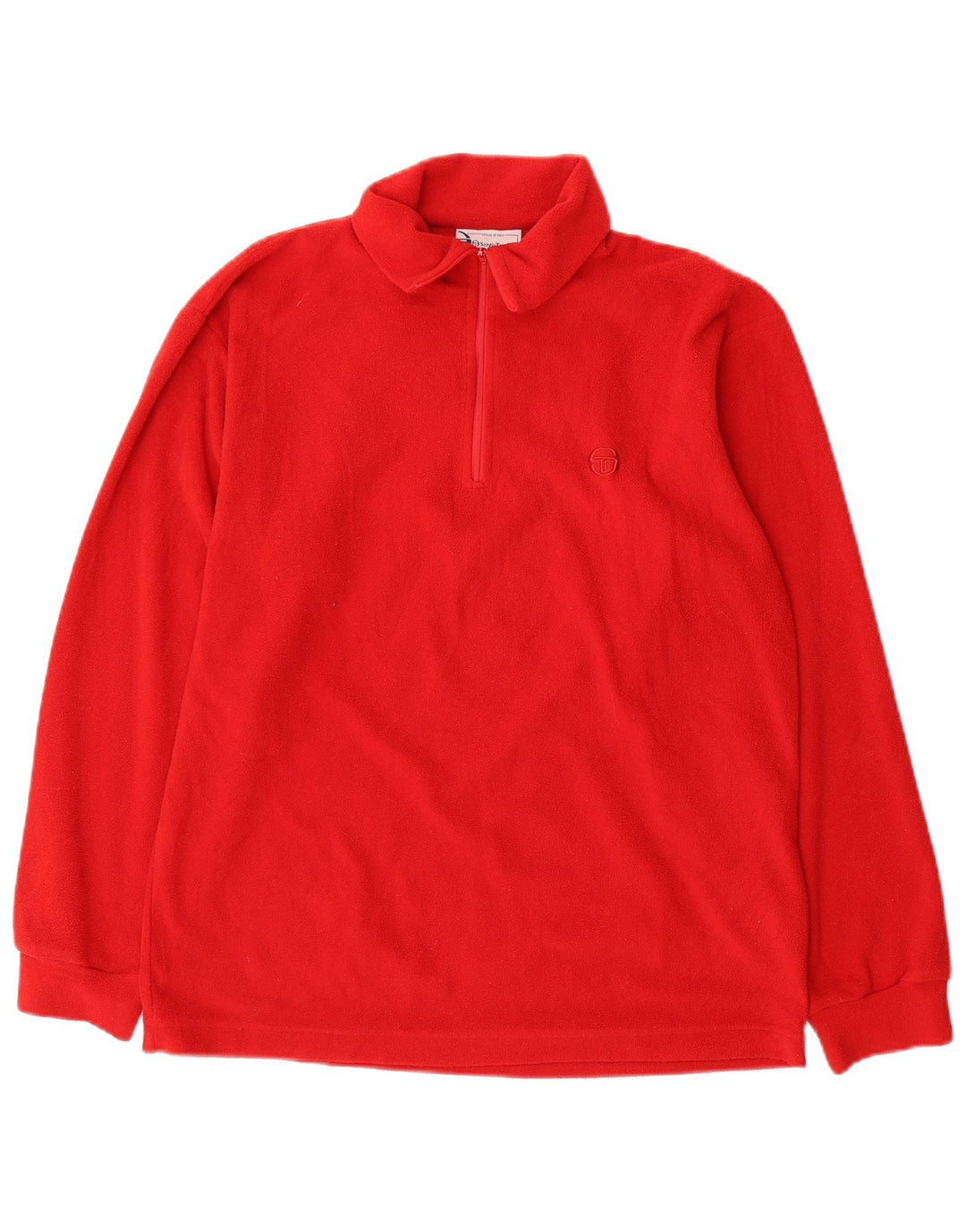 Sergio Tacchini Fleece Jumper med lynlås til mænd Lille rød polyester