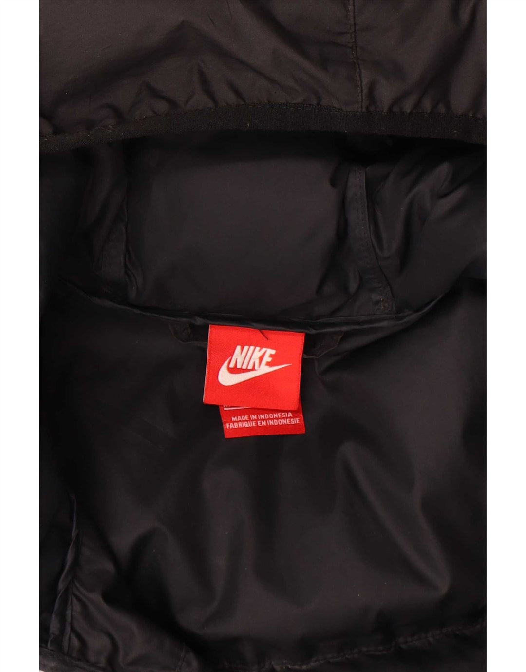Nike Herre hættepolstret jakke UK 38 Medium Sort