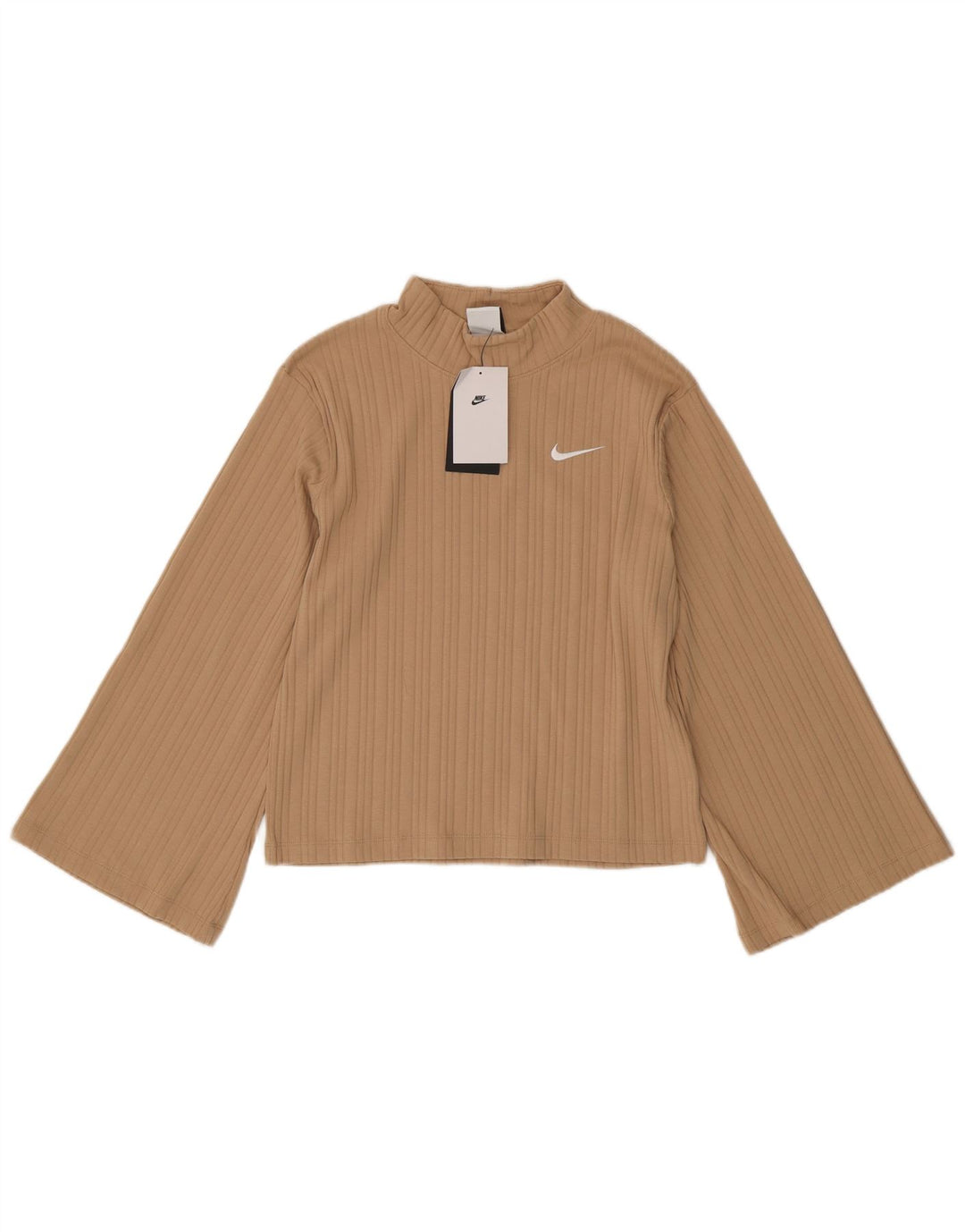 Nike Dametop Langærmet UK 6 XS Beige Bomuld