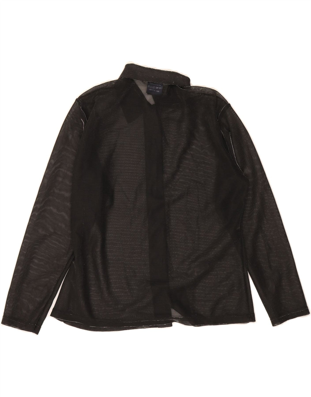 VINTAGE Womens See Through Shirt Blouse EU 42/44 XL Black Polyester Vintage Vintage and Second-Hand Vintage from Messina Hembry 