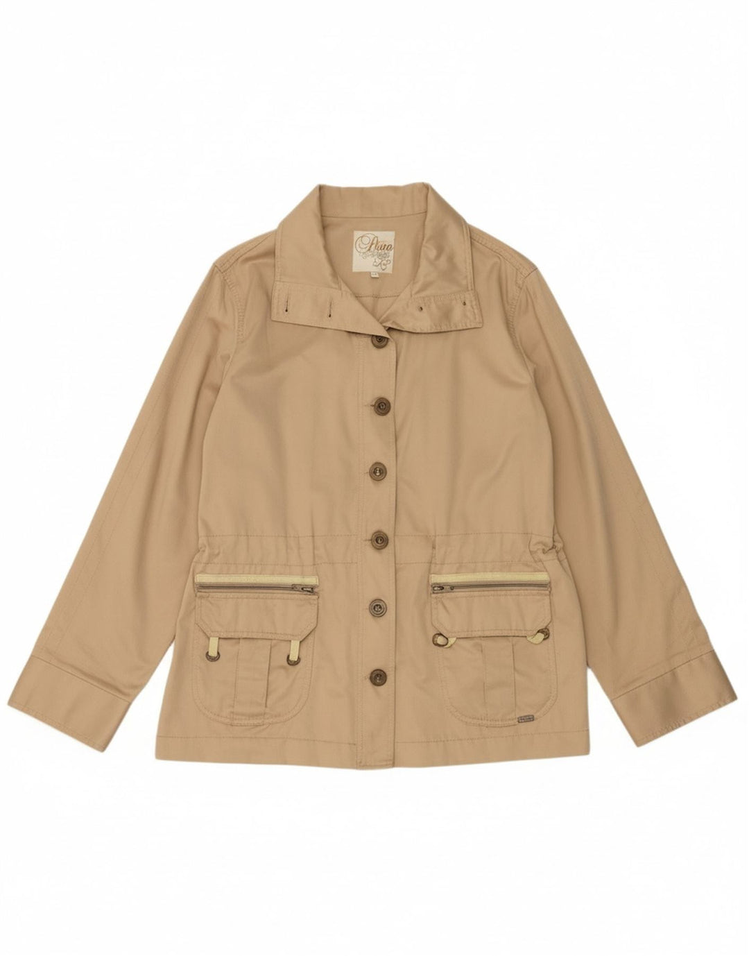 PACO Womens Utility Jacket UK 18 XL Beige Cotton