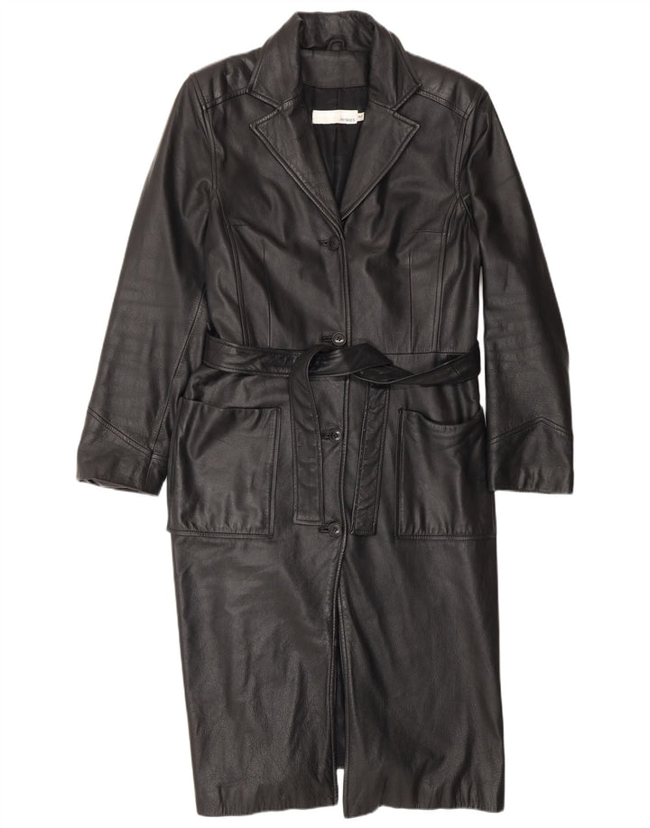 HENNES Læderfrakke til kvinder EU 42 Stor sort læder