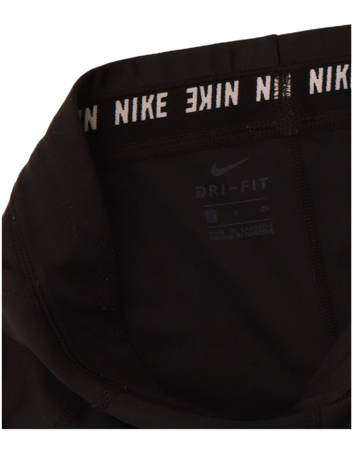 Nike Dame Dri Fit Leggings UK 8 Small Black Polyester