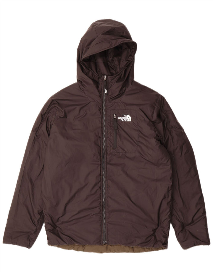 THE NORTH FACE Polstret hættejakke til drenge 14-15 år XL Khaki Colourblock