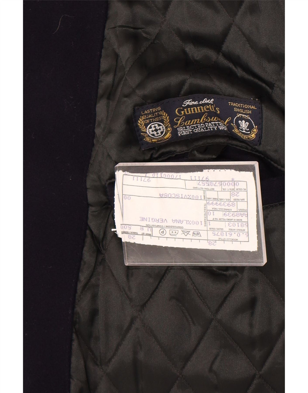 Caesar Herre Overfrakke UK 42 XL Navy Blue Virgin Wool