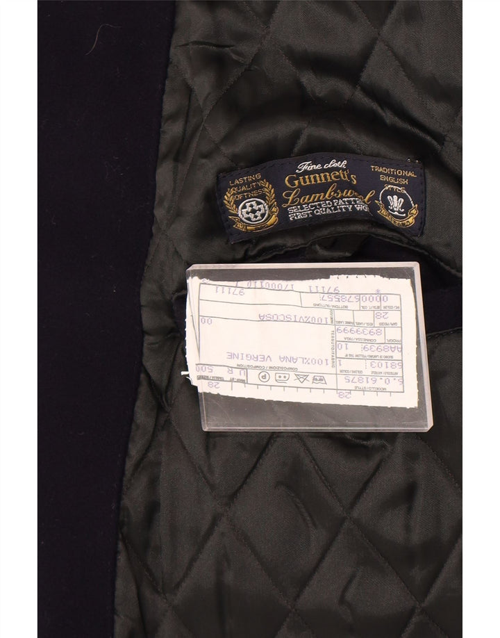 Caesar Herre Overfrakke UK 42 XL Navy Blue Virgin Wool