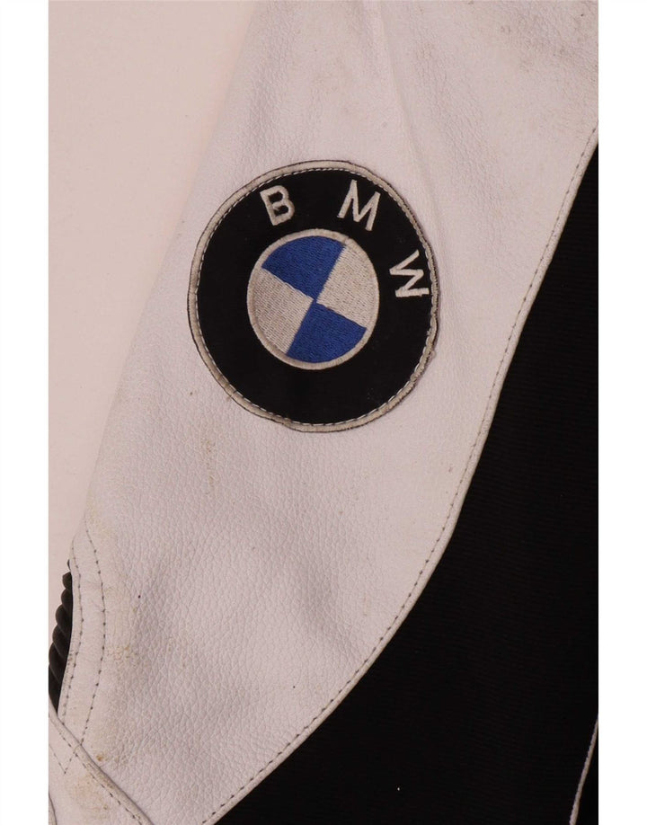 BMW Herre Læder Racer Jakke UK 42 XL Multifarvet Colourblock
