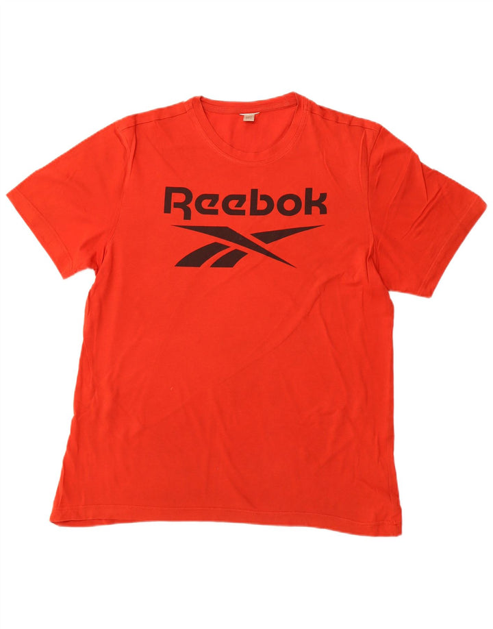 REEBOK Herre grafisk T-shirt Top Medium Orange