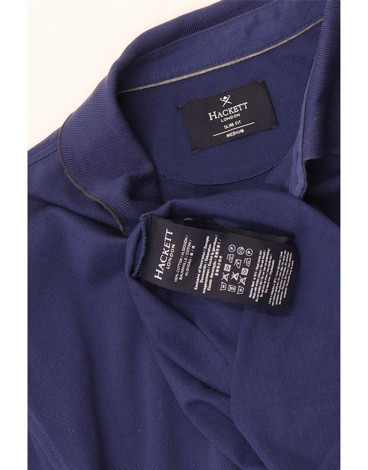 Hackett Herre Slim Fit Polo Shirt Medium Blue Bomuld
