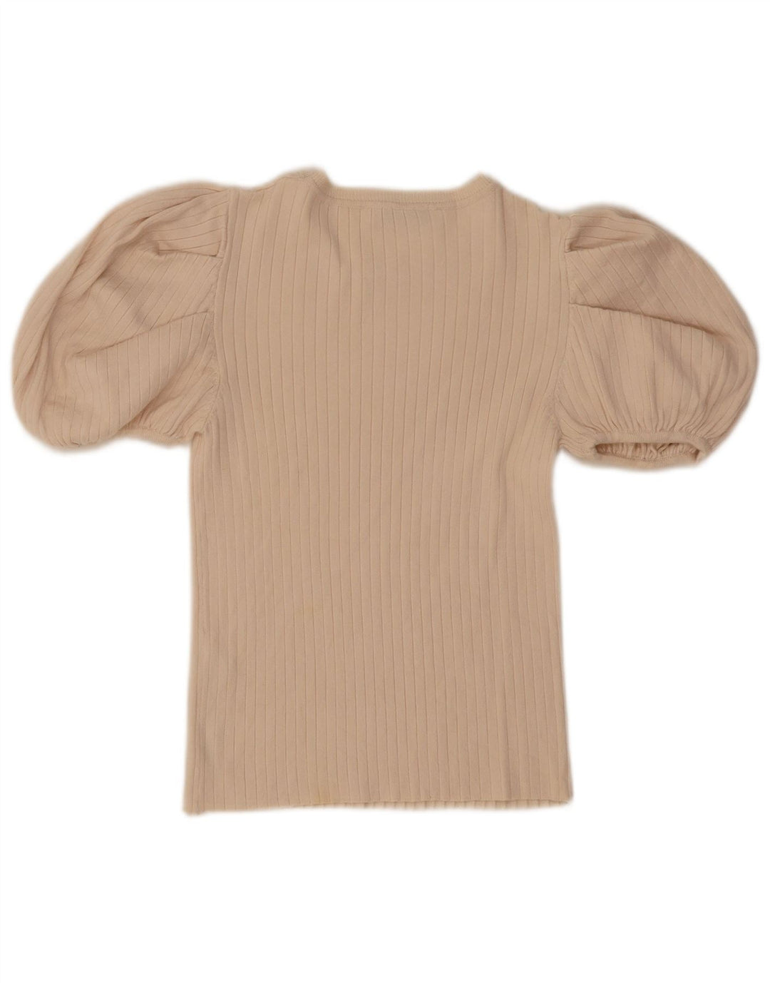 Zara Womens Crop Bluse Top UK 12 Medium Off White Viscose