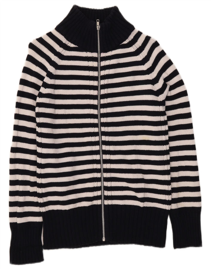 Marks & Spencer Dame Cardigan Sweater UK 16 Stor Marineblå Stribet