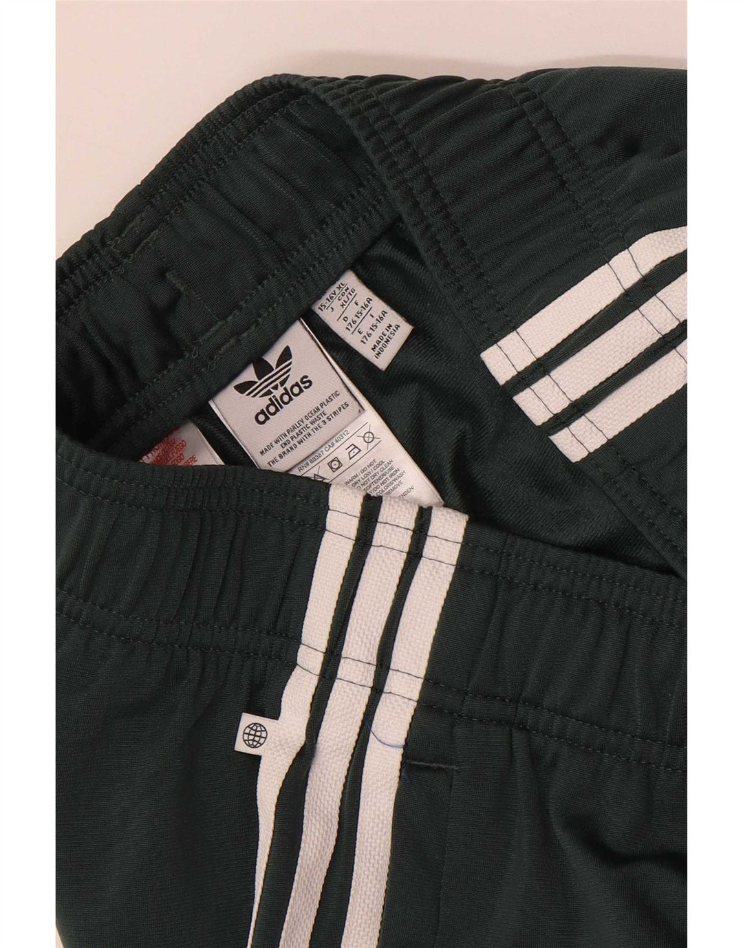 Adidas Drenge Træningsdragt Bukser Joggers 15-16 År Grøn Polyester