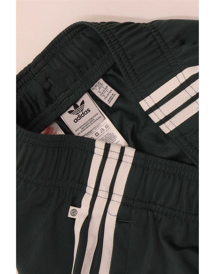Adidas Drenge Træningsdragt Bukser Joggers 15-16 År Grøn Polyester