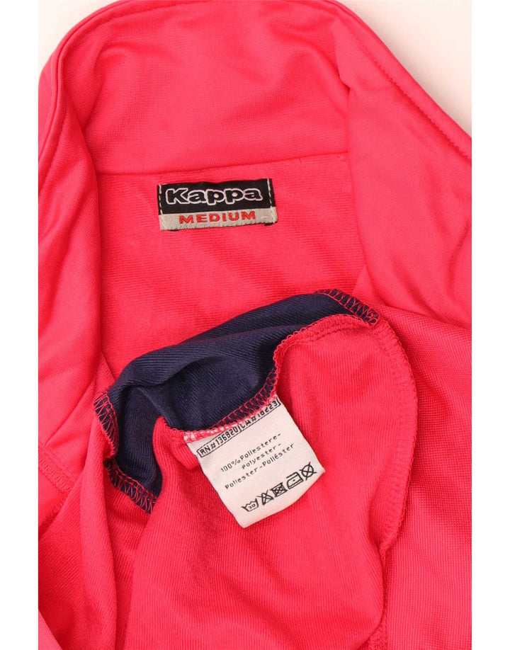 Kappa træningsdragt topjakke til kvinder UK 12 Medium Rød Colourblock Polyester