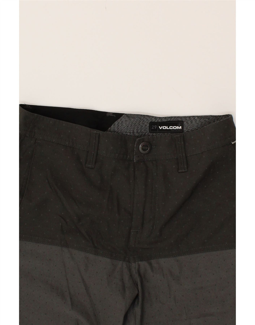 VOLCOM Mens Chino Shorts W29 Small  Grey Colourblock Cotton Vintage Volcom and Second-Hand Volcom from Messina Hembry 