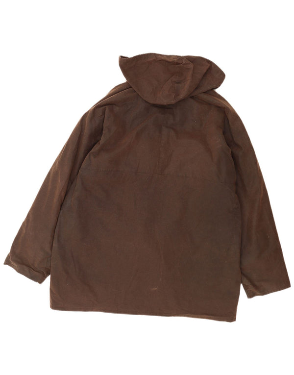 Game Technical Apparel Herre hættejakke i voksbehandlet bomuld UK 44 2XL Brun