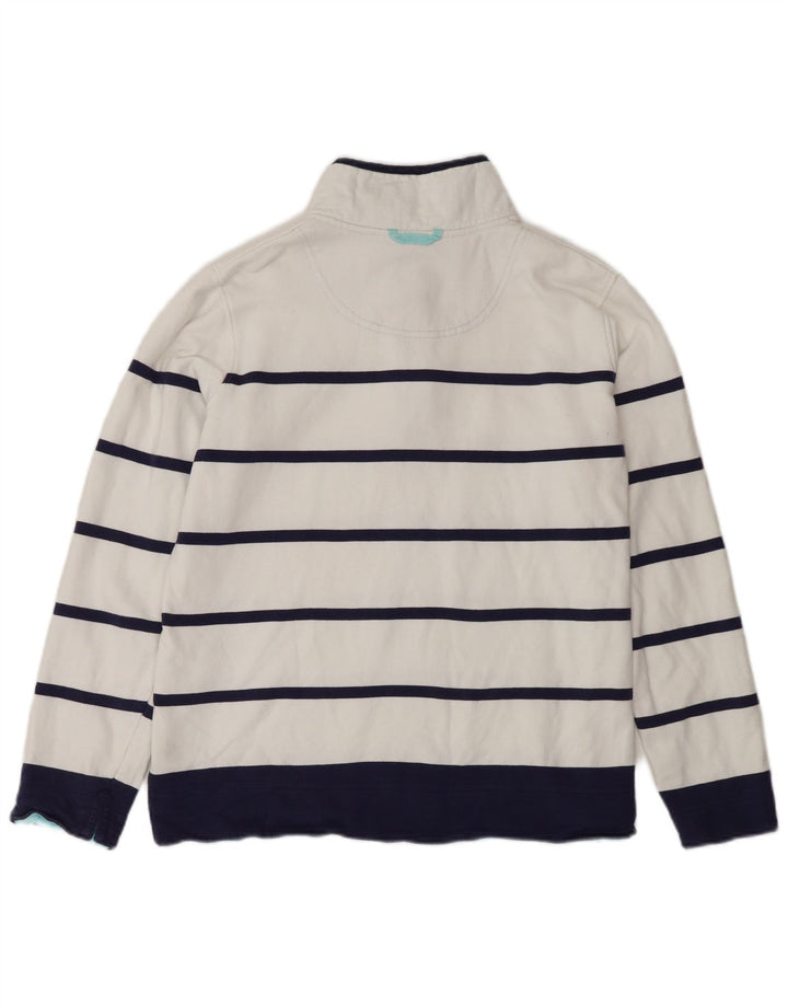 Crew Clothing Dame Sweatshirt Jumper UK 14 Stor hvid stribet