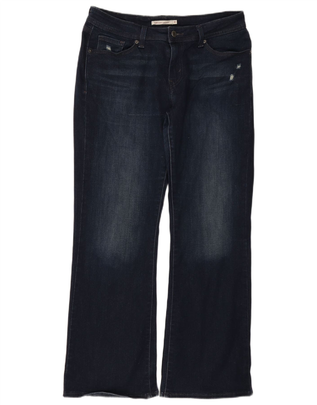 Levi's Dame 529 Curvy Bootcut Jeans W31 L30 Marineblå Bomuld