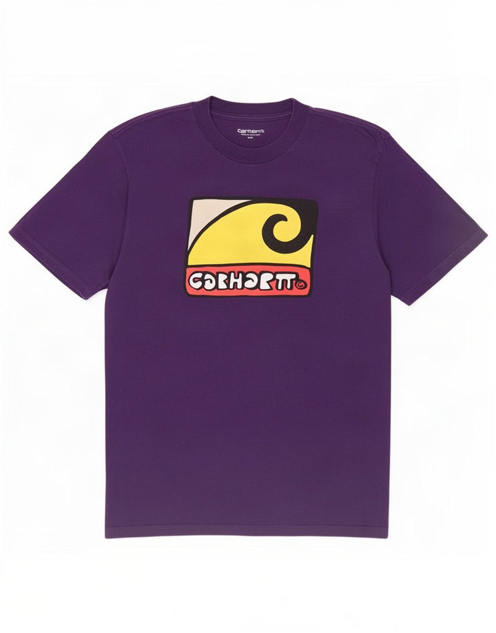 Carhartt Herre grafisk T-shirt Top Medium Lilla Bomuld