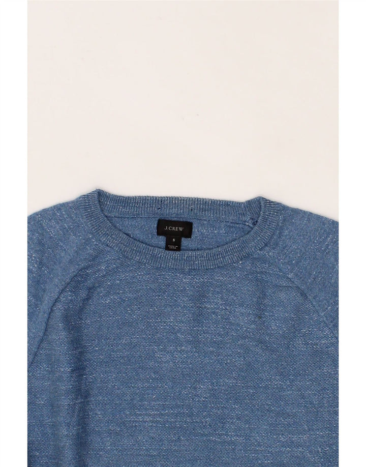 J. CREW Mens Crew Neck Jumper Sweater Small Blue Flecked Cotton Vintage J. Crew and Second-Hand J. Crew from Messina Hembry 