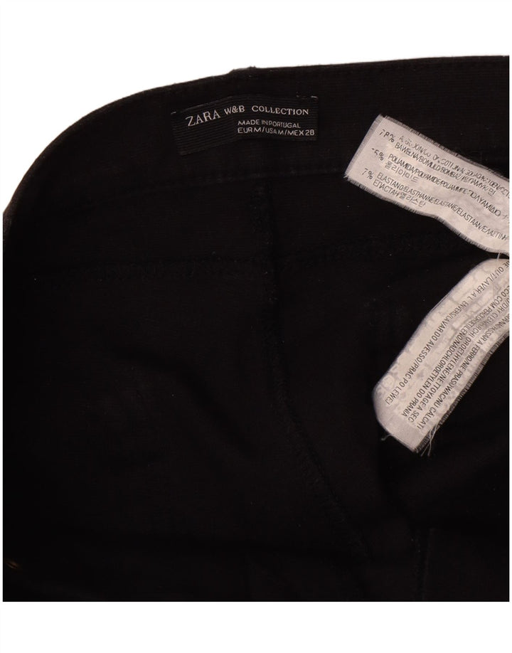 Zara Dame Slim Casual Bukser Medium W28 L26 Sort Bomuld
