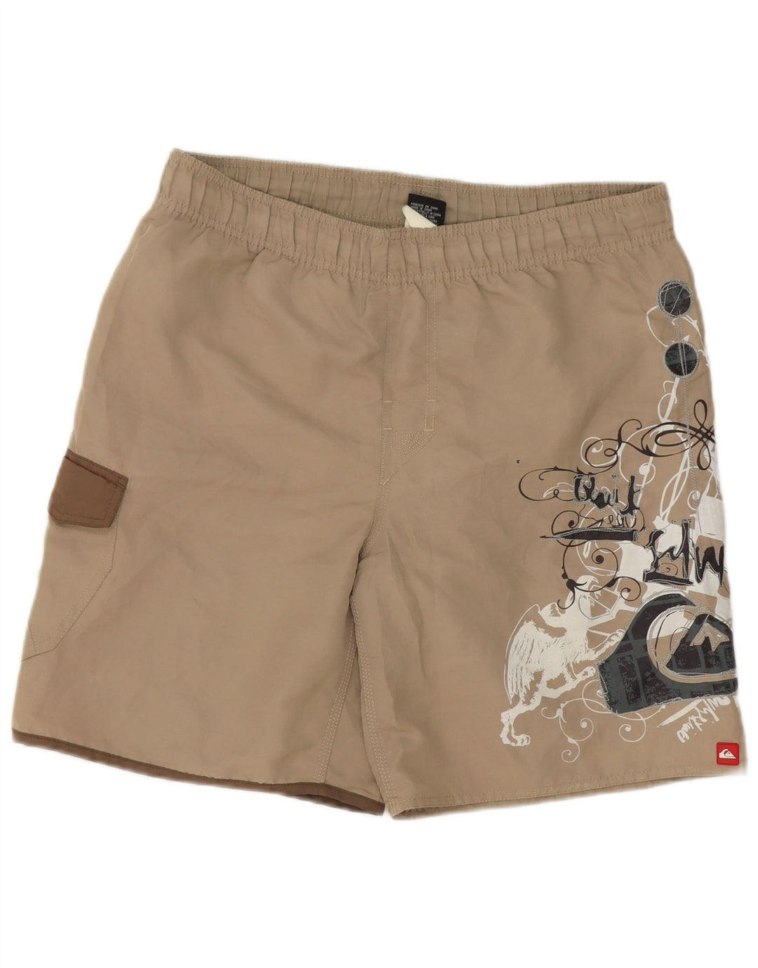 Quiksilver Herre grafiske svømmeshorts Små beige polyester