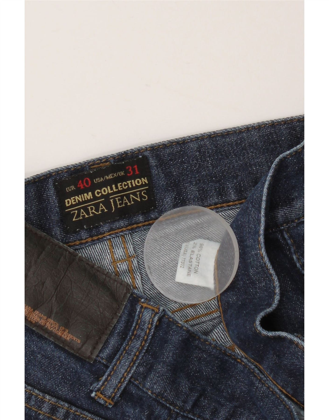 ZARA Herre Slim Jeans EU 40 Medium W31 L26 Blå Bomuld