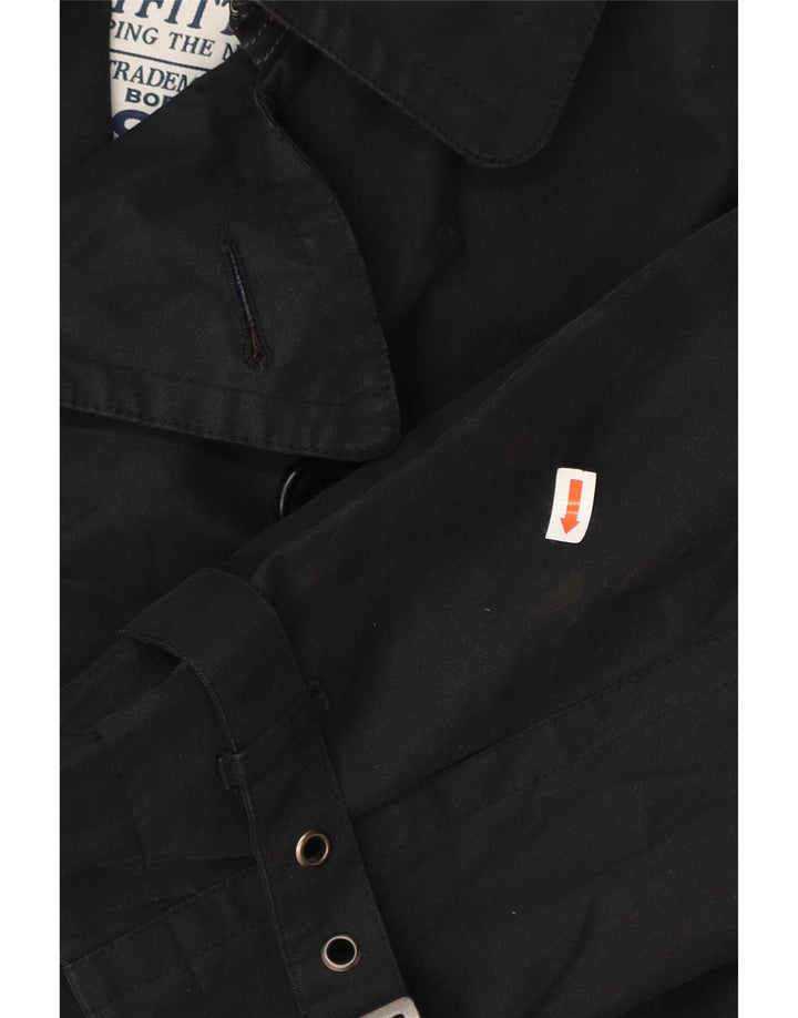 BODEN Trench Coat til mænd UK 40 Stor sort bomuld