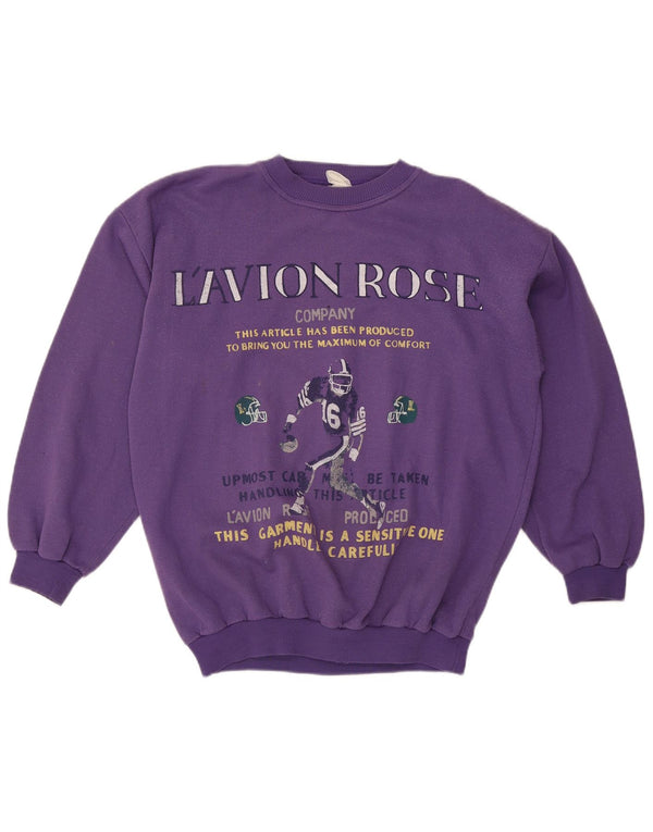 Vintage Womens Graphic Sweatshirt Jumper UK 18 XL Lilla