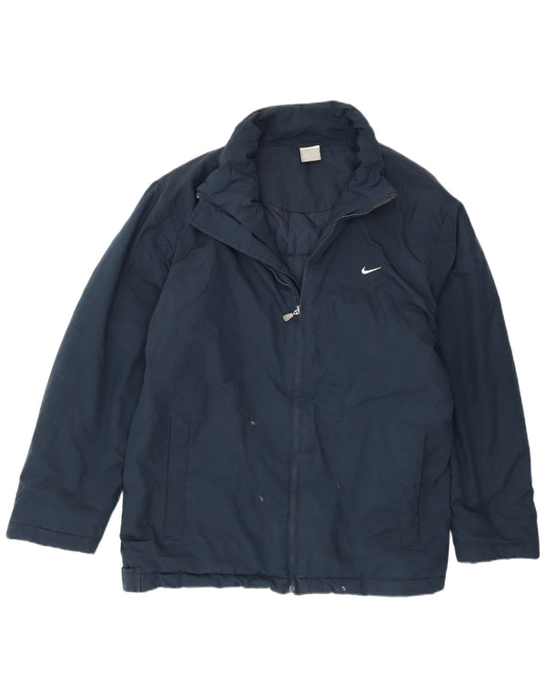 Nike Herre Windbreaker Jacket UK 42/44 Large Navy Blue