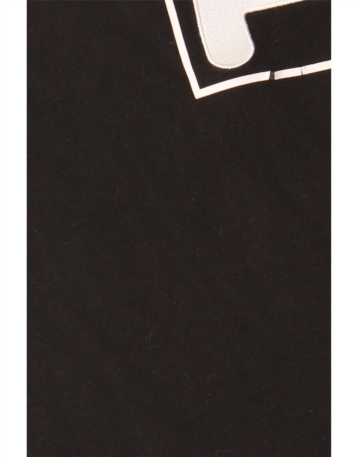 Fila Herre Grafisk T-Shirt Top Medium Sort Bomuld
