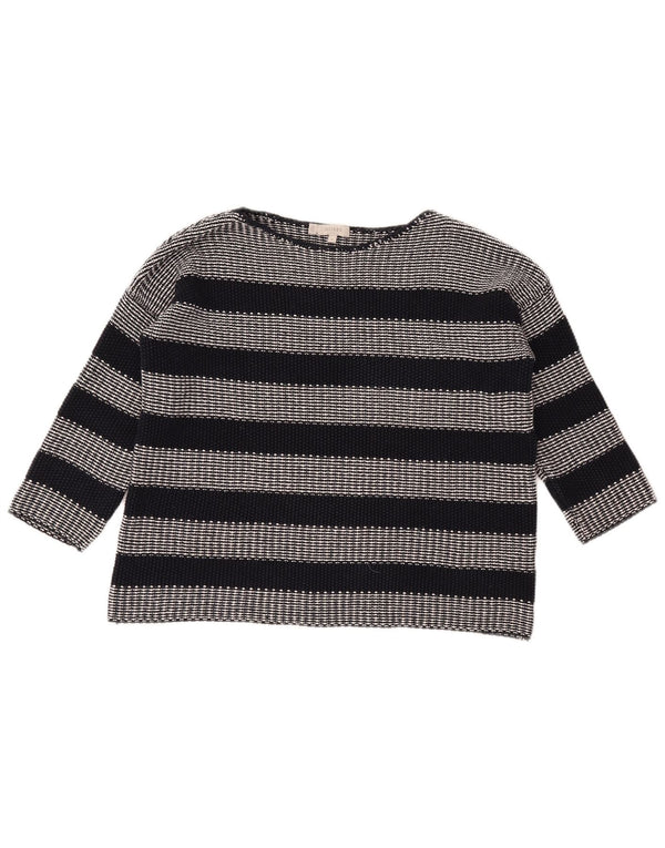 HOBBS Dame Oversized Crop Boat Neck Jumper Sweater UK 10 Small Black