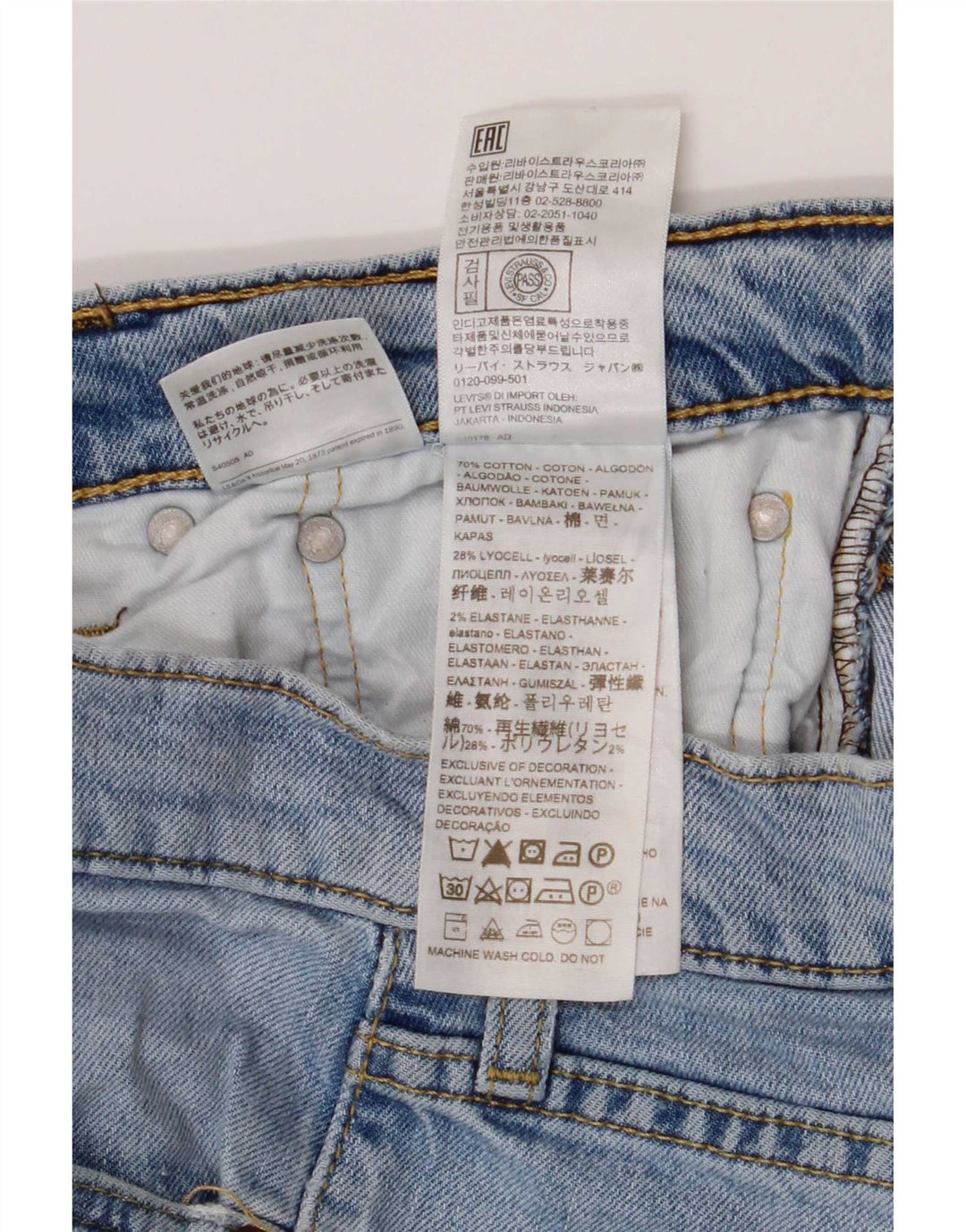 Levi's Herre 511 Slim Jeans W31 L30 Blå Bomuld