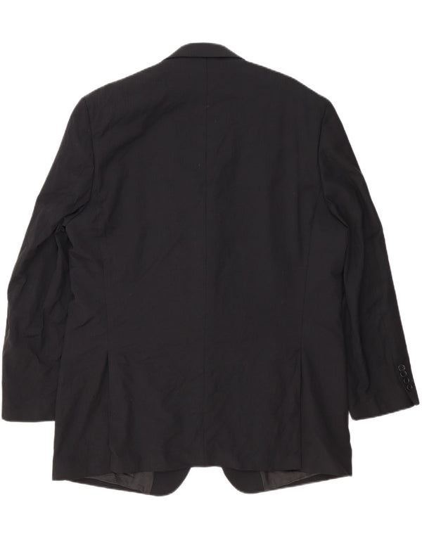 Michael Kors Herre Longline 2 Button Blazer Jacket UK 46 3XL Sort Uld