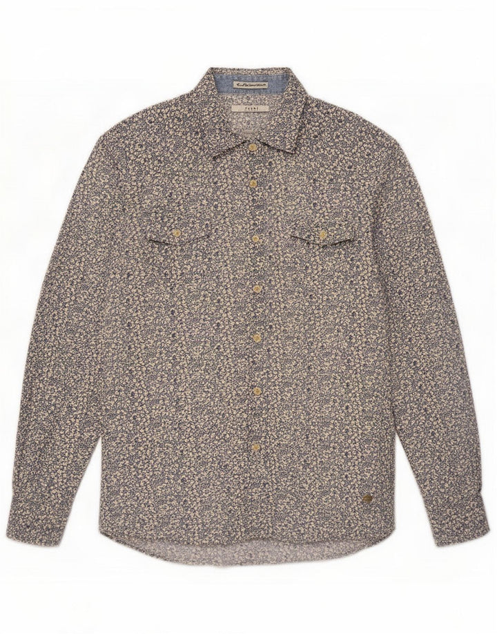 Gaudi Herreskjorte Medium Blue Floral Cotton