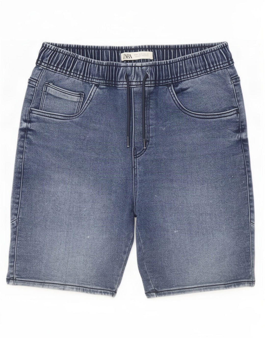 Zara Herre Denim Shorts Små W30 Blå