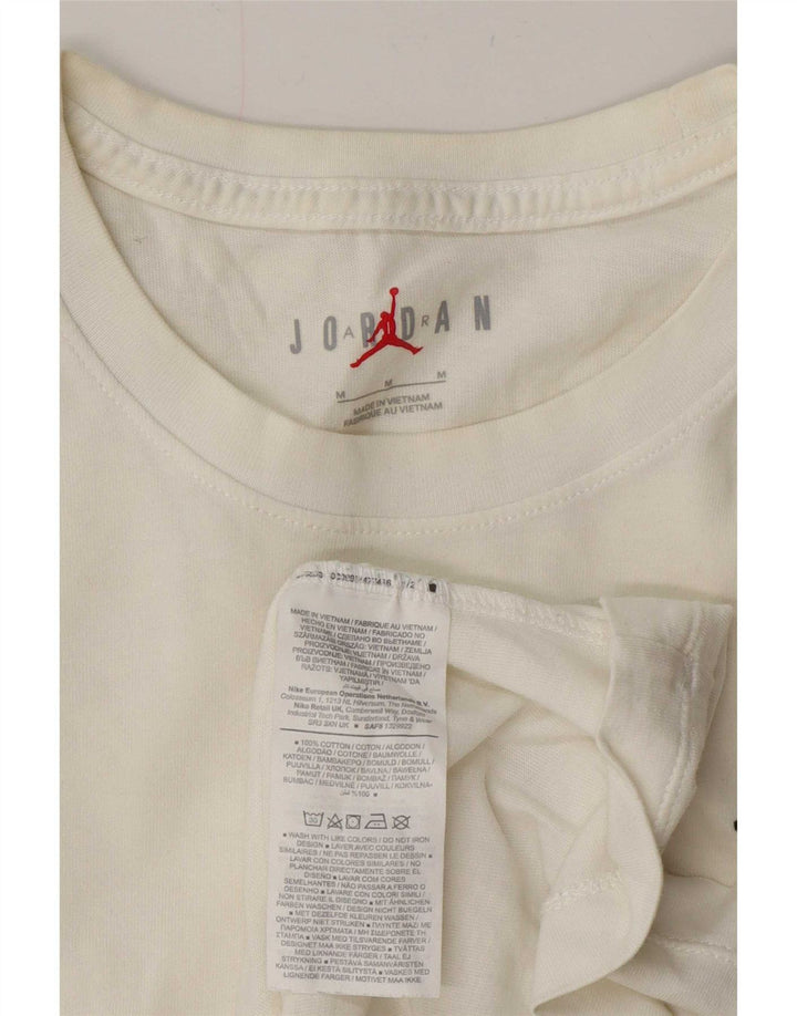 Jordan Herre T-Shirt Top Medium Hvid Bomuld