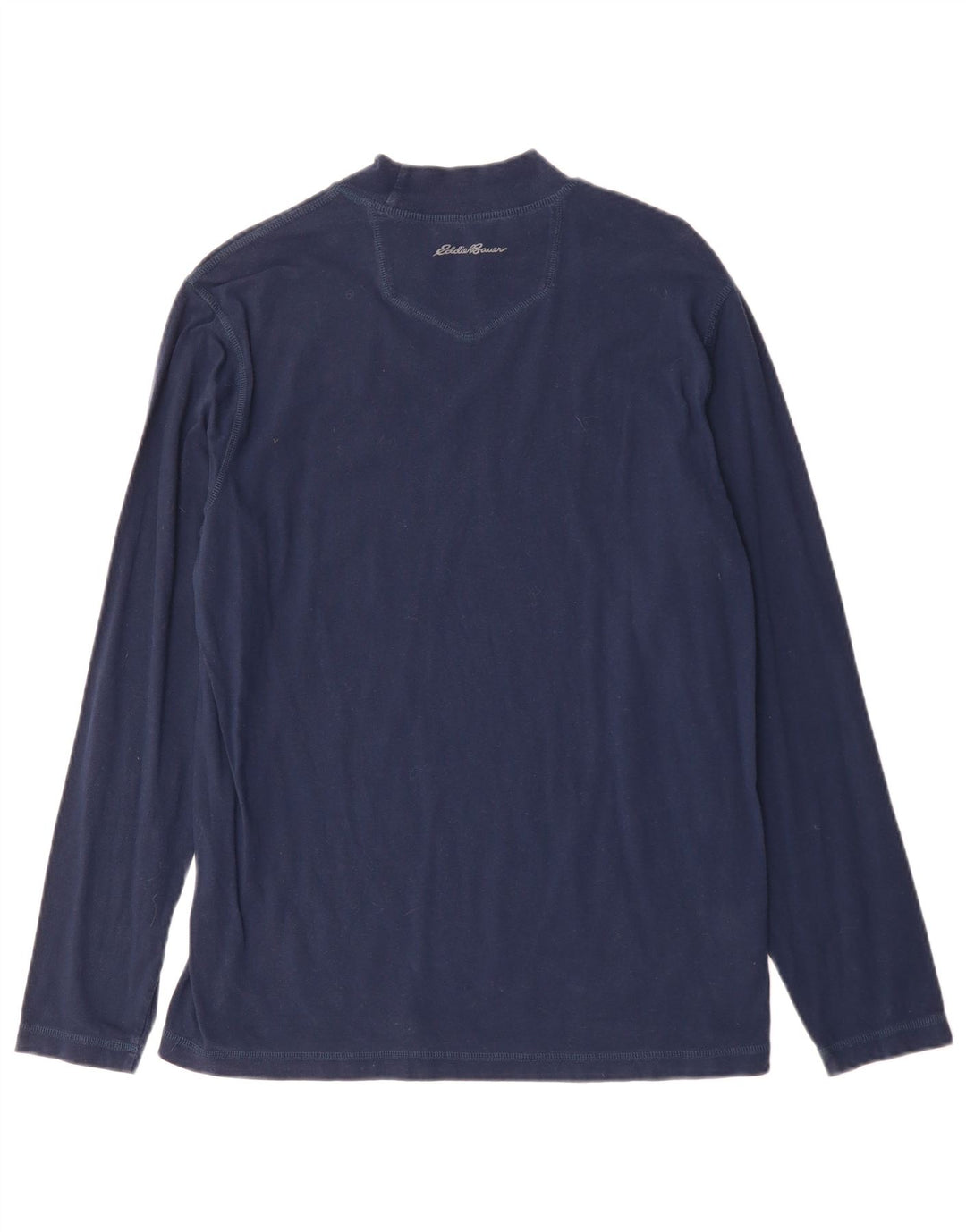 Eddie Bauer Herre Top Langærmet Medium Navyblå Bomuld
