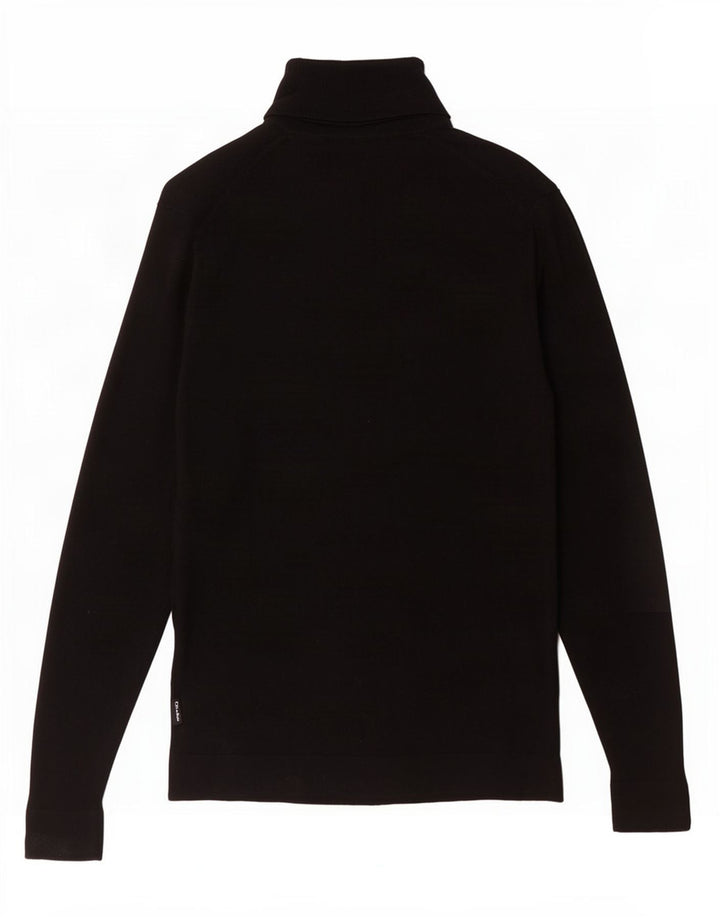 Calvin Klein Herre rullehals sweater Medium Sort Uld