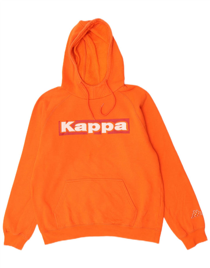 Kappa grafisk hættetrøje til mænd, stor orange bomuld