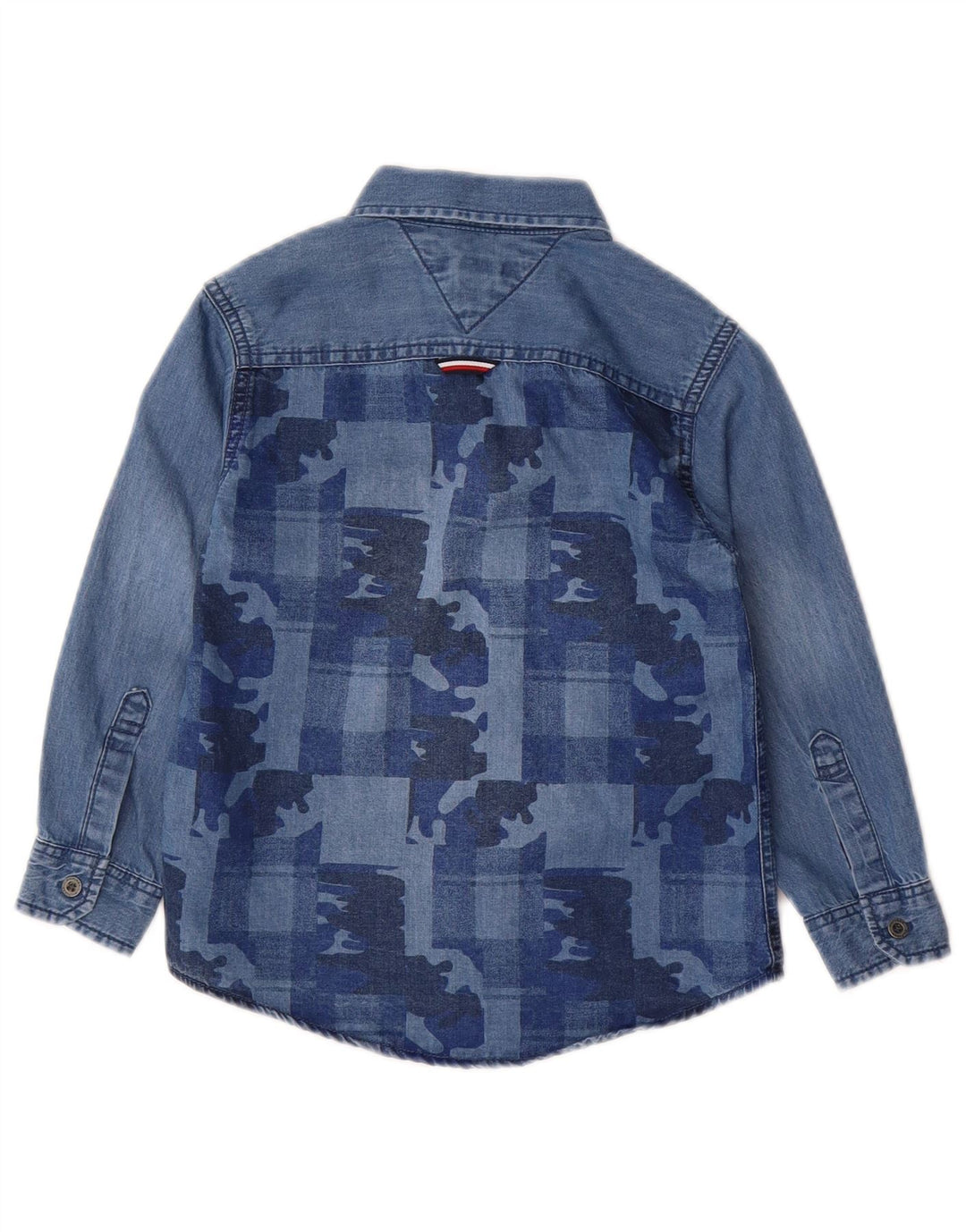 TOMMY HILFIGER Denimskjorte til drenge 3-4 år Blå Camouflage Bomuld