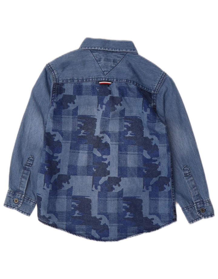 TOMMY HILFIGER Denimskjorte til drenge 3-4 år Blå Camouflage Bomuld