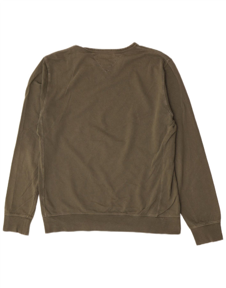 Tommy Hilfiger Herre Sweatshirt Jumper XL Khaki Bomuld