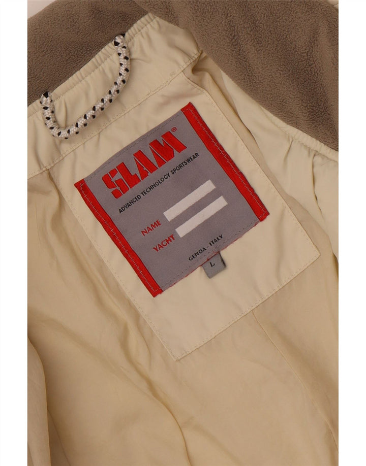 Slam Quiltet overfrakke til kvinder UK 16 Large Off White Colourblock
