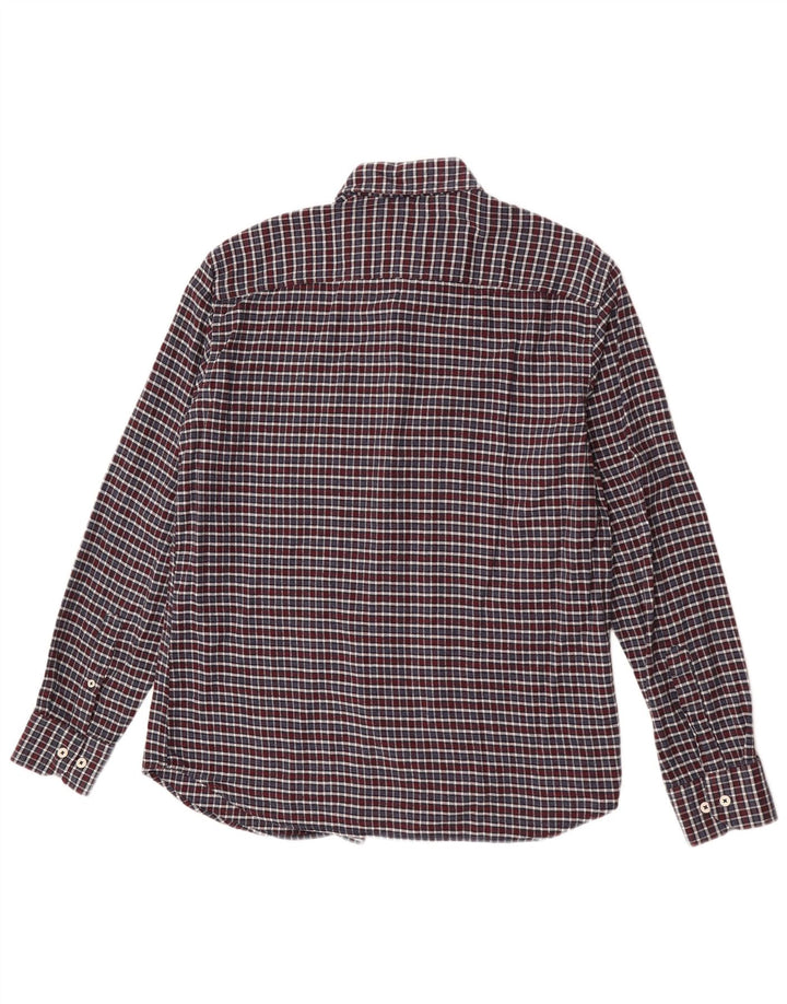 Vintage herre ternet flannelskjorte stor flerfarvet ternet bomuld