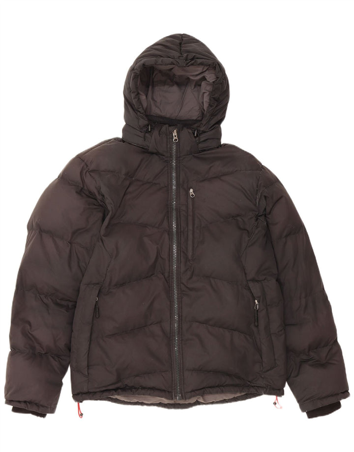 TIMBERLAND Herre hættepolstret jakke UK 38 Medium Sort Polyester