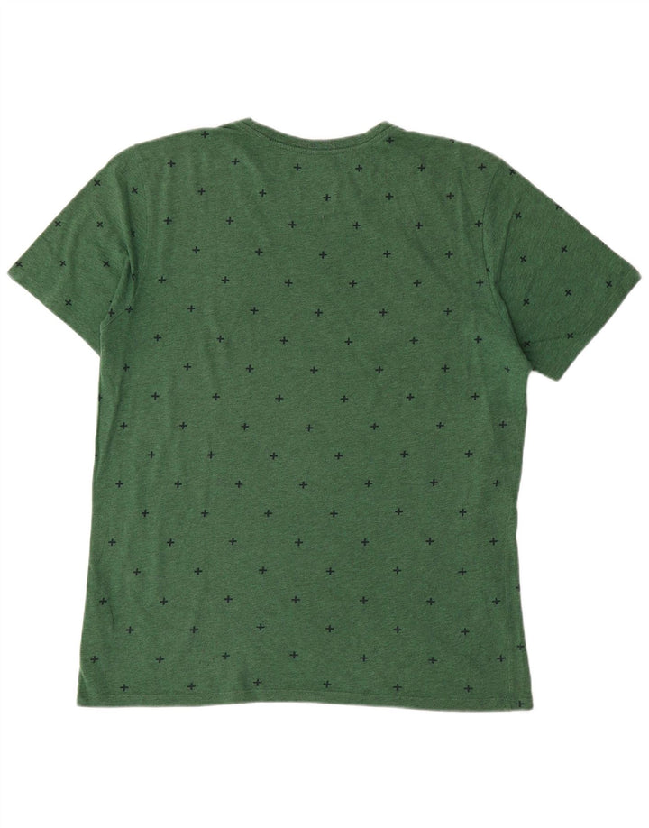 Nike herre atletisk snit abstrakt mønster T-shirt top stor grøn bomuld