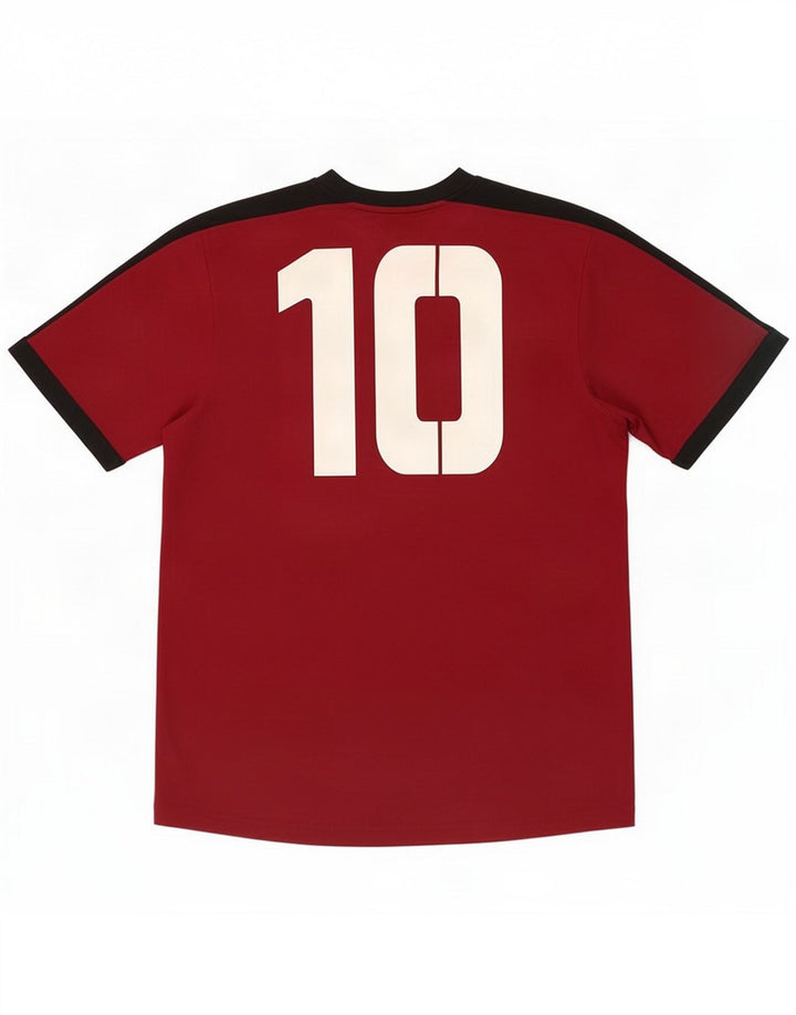 Umbro Herre Grafisk T-Shirt Top Stor Rød Colourblock Polyester