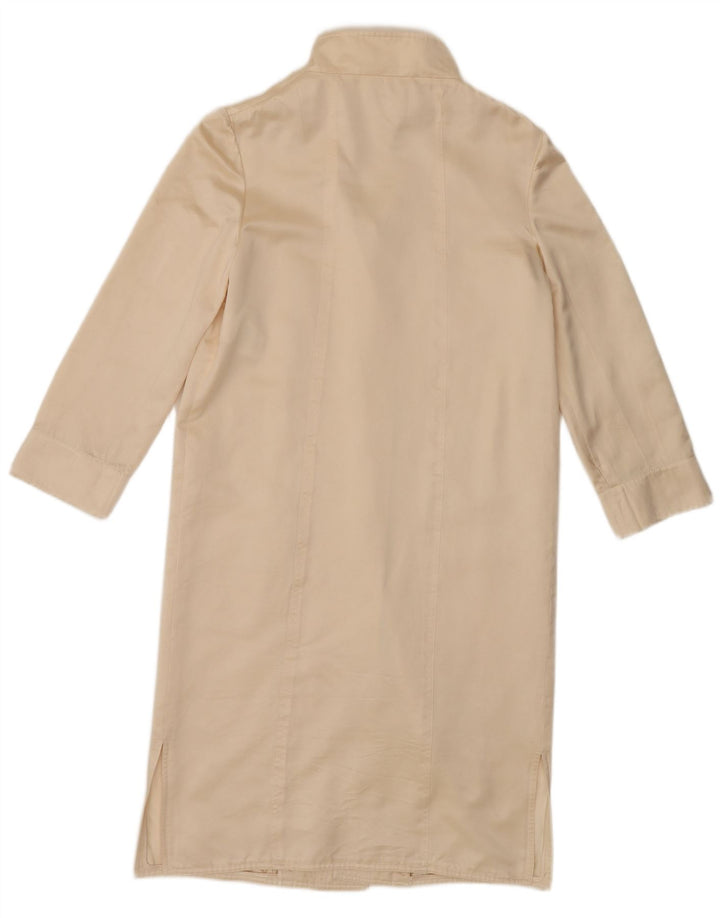 Dolce & Gabbana Dame Overfrakke UK 14 Medium Off White Silke